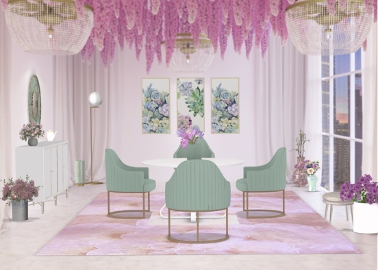 Flowery dining room🌸🌷🌼 Design Rendering