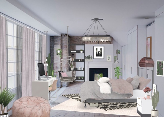 Girly bedroom 🌷🌵 Design Rendering