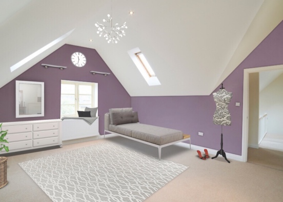 #bedroom #dream #cute #love #grey #shades #bed #table #room #roomdecor #decorate #lights #clock #design Design Rendering