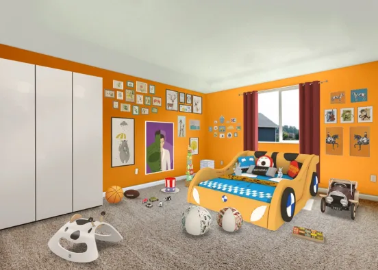 My little Brothers room Design Rendering