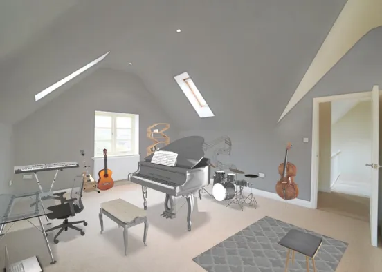 music room Design Rendering