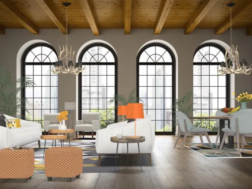 Salón comedor con mucha personalidad.