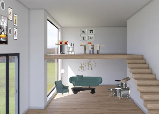Living Room Plus Dining Room 😁 Design Rendering