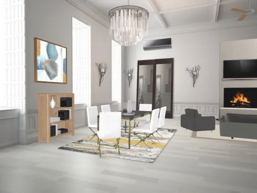 New York penthouse dinning room and living room 