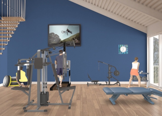 Home Gym with Friends Design Rendering