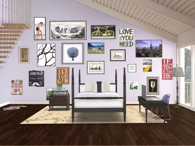 Artist’s Wall Bedroom! 