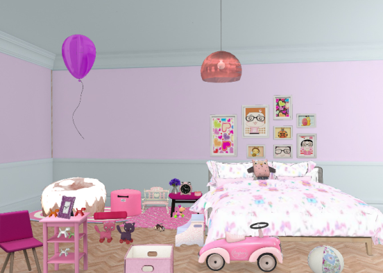 Pinkie bedroom Design Rendering