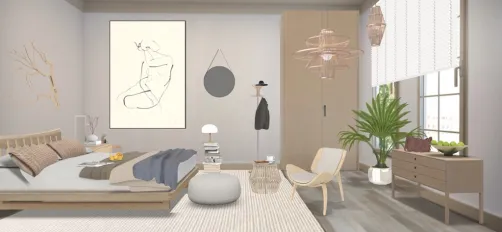 Nordic style, bedroom 