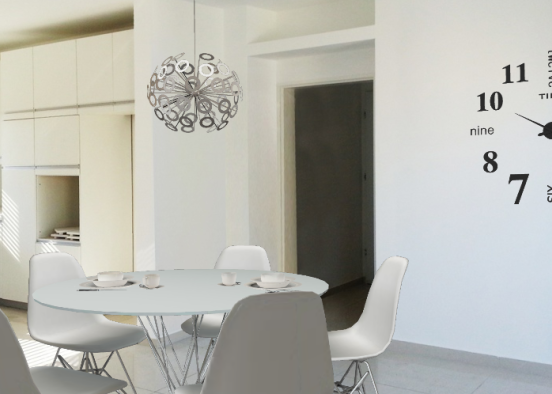 Sala da pranzo moderna Design Rendering