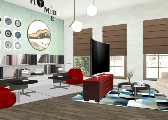 Sala de estar Lopez-Shandner Design Rendering