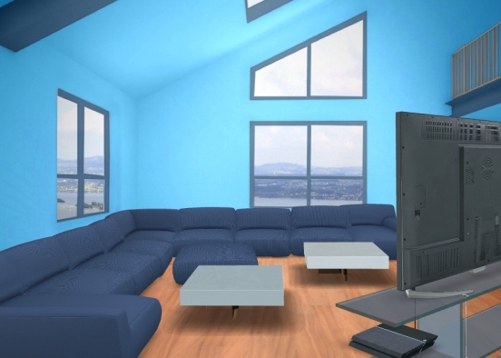 Large living room Design Rendering