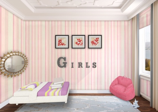 girls room Design Rendering