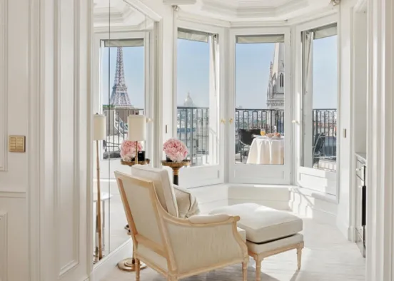 French Balcony Design Rendering