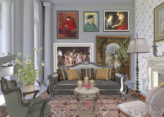 Professor McGonigal’s Living Room Design Rendering