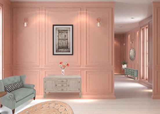 Pinkish private room Design Rendering