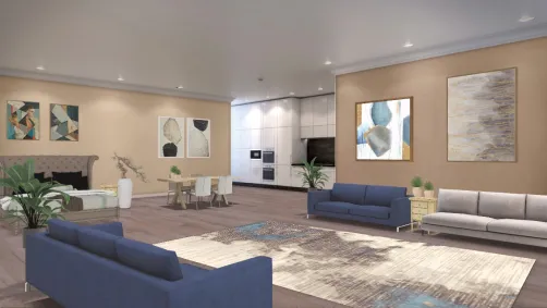 Blue and Brown Apartment