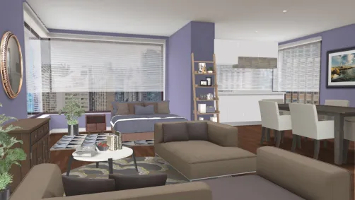 Blue and Brown Apartment