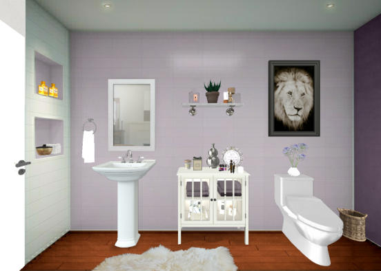 Purple bath Design Rendering