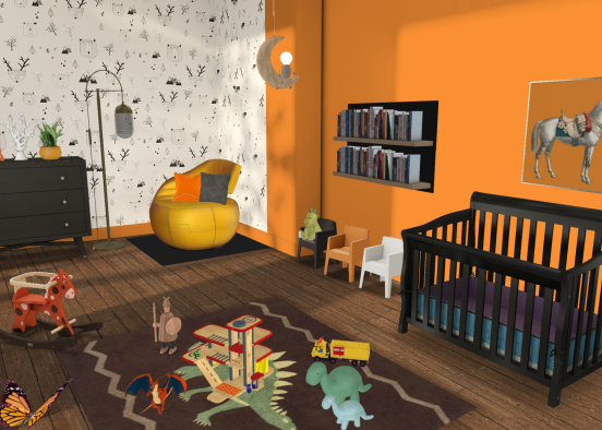 Orange flicker baby Design Rendering