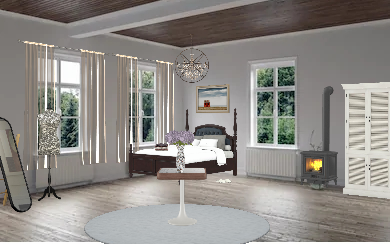 Cottage Bedroom Design Rendering