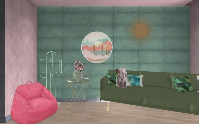 Green and Pink Room