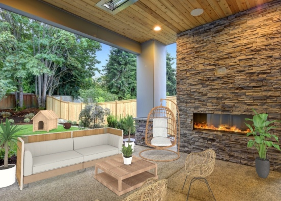 Modern outdoor living  Design Rendering