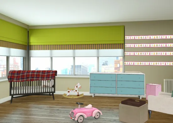 Nursery toddler girl  Design Rendering