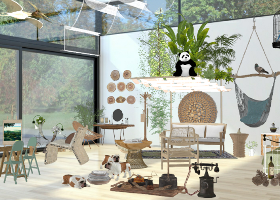 Natural, vintage house with so many animals  Design Rendering