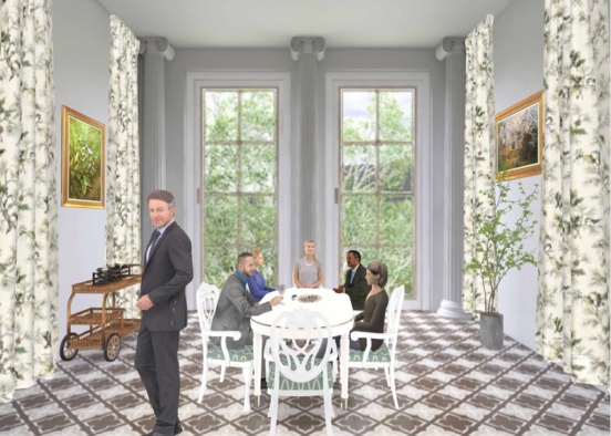 royal dining room  Design Rendering