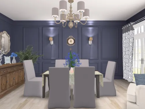 Beautiful Blue Dining Room 