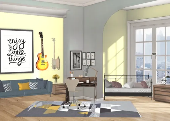 Music Bedroom Design Rendering
