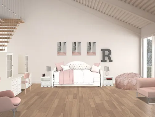 Rachel’s Pink and White Bedroom