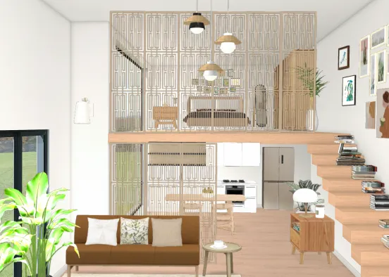 Eco Studio Apartment Design Rendering