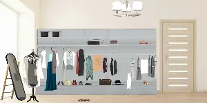 Womaπ's wardrobes room
