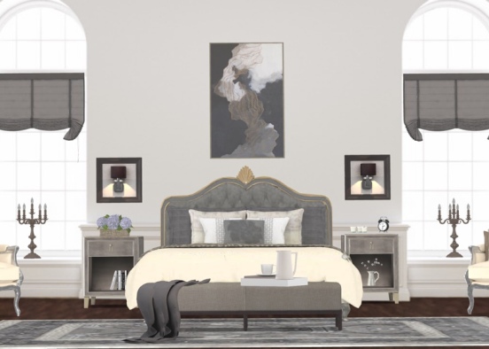 romantic bedroom  Design Rendering