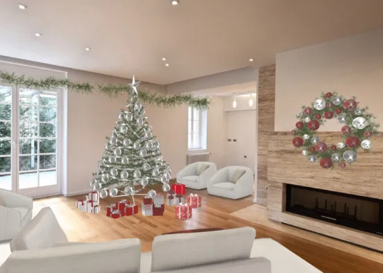 Christmas Living room Design Rendering