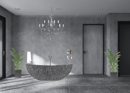 Glitter Bathroom  Design Rendering