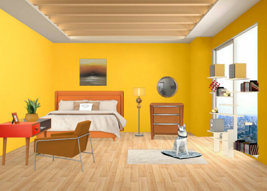 Oranve room Design Rendering