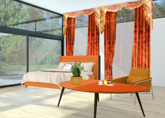 Orange  room Design Rendering