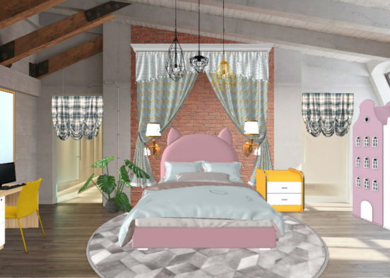 My cousin  dream room Design Rendering