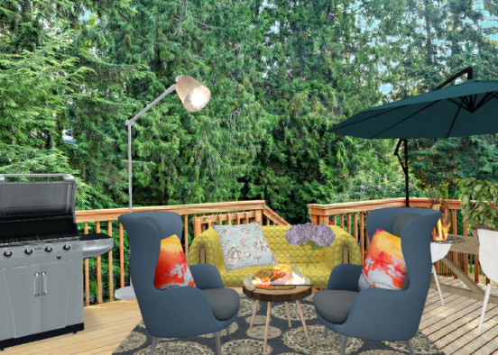 Outdoor Living Area Design Rendering