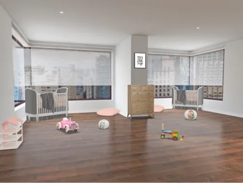 twin girls bedroom 