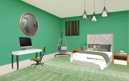 Mixed greens ( tweens  bedroom)