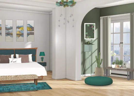bedroom 💚🌿 Design Rendering
