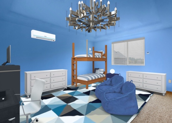 Cute and Best Boy Bedroom from ages up to 7 to 12+ Design Rendering