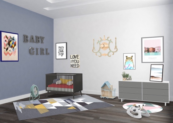 a baby room Design Rendering