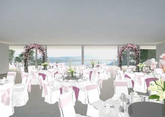Wedding in pink Design Rendering