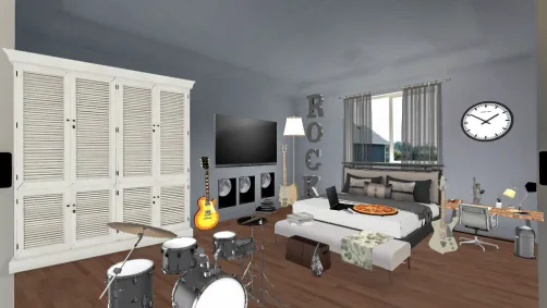 Teenage boys bedroom