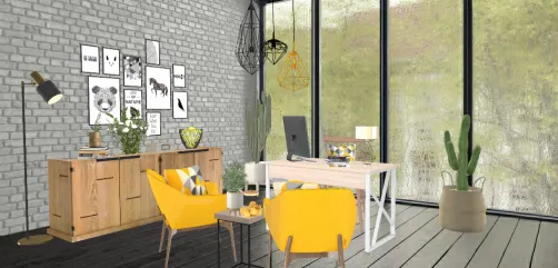 Yellow and black study