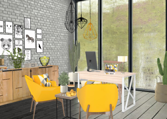 Yellow and black study Design Rendering